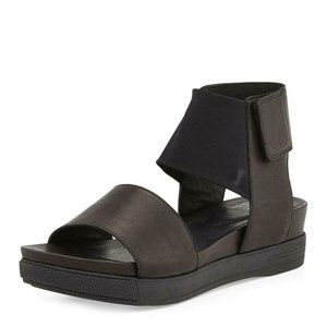 Spree Sport Leather Sandal, Black Womens 6.5